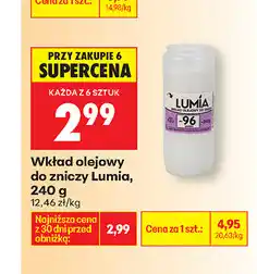 Biedronka Wkład olejowy do zniczy Lumia oferta