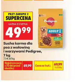 Biedronka Sucha karma dla psa z wołowiną dla psów dorosłych wszystkich ras Pedigree oferta