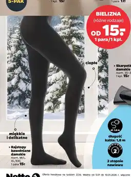 Netto Rajstopy bawełniane damskie xl/xxl oferta