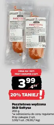 Netto Pasztetowa wędzona Stół Sołtysa oferta