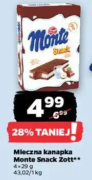 Netto Baton mleczny Zott Monte Snack oferta