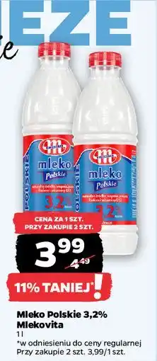 Netto Mleko polskie 3.2% Mlekovita oferta