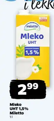 Netto Mleko 1.5 % Miletto oferta