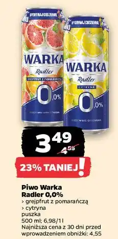 Netto Piwo Warka Radler Lemon 0.0% Alk oferta