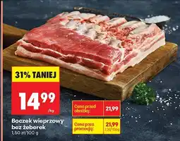 Biedronka Boczek wieprzowy bez żeberek na wagę oferta
