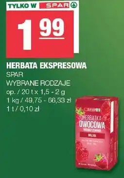 Spar Herbata ekspresowa spar wybrane rodzaje oferta