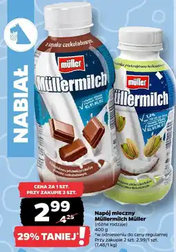 Netto Napój mleczny Müllermilch Müller różne rodzaje oferta