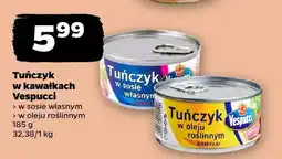 Netto Tuńczyk w kawałkach Vespucci w sosie własnym, w oleju roślinnym oferta