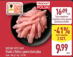 ALDI Paski z fileta z kurczaka Mięsne Specjały oferta