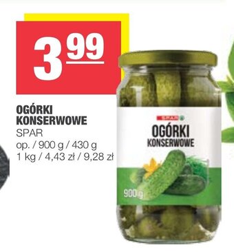 Spar Ogórki konserwowe Spar 900g oferta