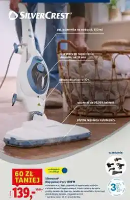 Lidl SilverCrest Mop parowy 2 w 1, 1500 W oferta