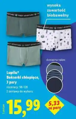 Lidl Lupilu Bokserki chłopięce, 3 pary oferta
