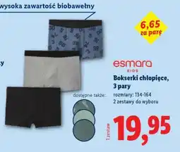 Lidl Esmara Kids Bokserki chłopięce, 3 pary oferta