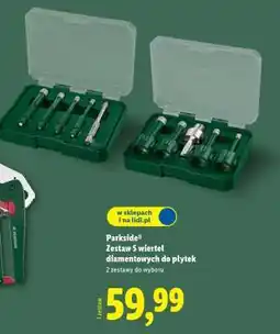 Lidl Parkside Zestaw 5 wierteł diamentowych do płytek oferta