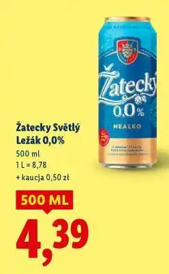 Lidl Žatecky Světlý Ležák 0,0% oferta