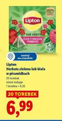 Lidl Lipton Herbaty zielona lub biała w piramidkach oferta