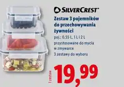 Lidl Zestaw 3 pojemników do przechowywania żywności SilverCrest oferta