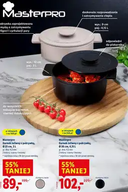 Lidl Garnek żeliwny Masterpro z pokrywką (różne rozmiary) oferta