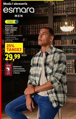 Lidl Esmara Men Koszula flanelowa męska z bawełny oferta