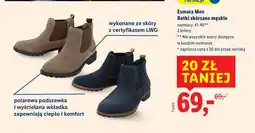 Lidl Botki skórzane męskie Esmara Men oferta