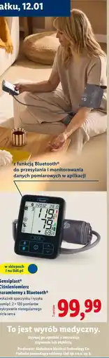 Lidl Ciśnieniomierz naramienny z Bluetooth Sensiplast oferta