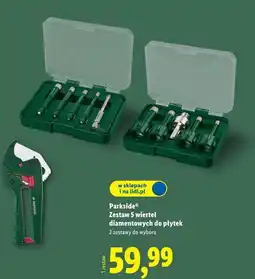 Lidl Zestaw 5 wierteł diamentowych do płytek Parkside oferta