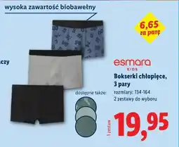 Lidl Bokserki chłopięce esmara KIDS, 3 pary oferta