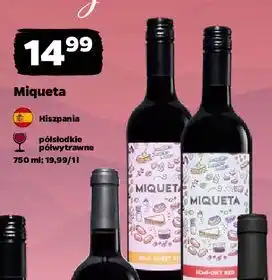 Wino półsłodkie Miqueta