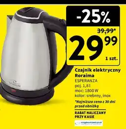 Intermarche Czajnik elektryczny roraima tkk001s 1.8 l Titanium oferta