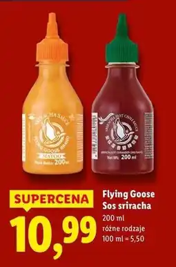 Lidl Sos sriracha black pepper Flying Goose oferta