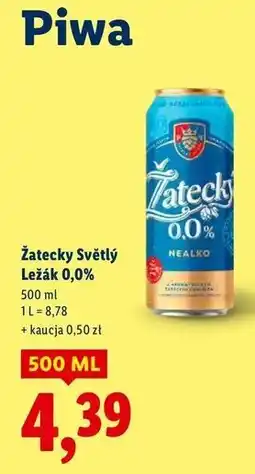 Lidl Piwo Zatecky 0% oferta
