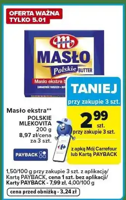 Carrefour Express Masło ekstra Polskie Mlękovita oferta