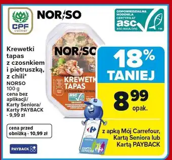 Krewetki tapas z czosnkiem i pietruszką, z chili NORSO
