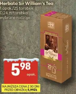Delikatesy Centrum Herbata Sir William's Tea 1 opak./25 torebek różne rodzaje oferta
