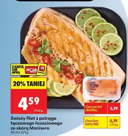 Biedronka Filet z pstrąga tęczowego łososiowego ze skórą Marinero oferta