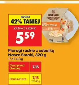 Biedronka Pierogi ruskie z cebulką oferta