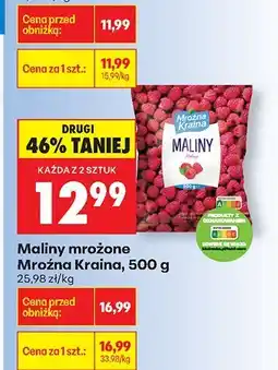 Biedronka Maliny mrożone oferta