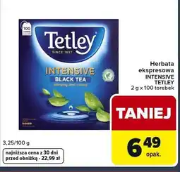 Globi Herbata ekspresowa Intensive Black Tea Tetley 2g x 100 torebek oferta