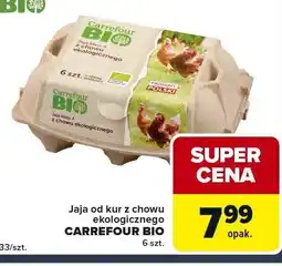 Globi Jaja od kur z chowu ekologicznego Carrefour Bio 6 szt oferta