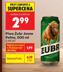 Biedronka Piwo Żubr oferta