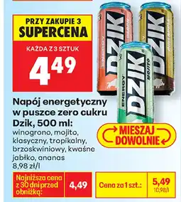 Biedronka Napój energetyczny Dzik oferta