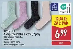 ALDI Skarpety damskie z szenili, 2 pary UP2FASHION oferta