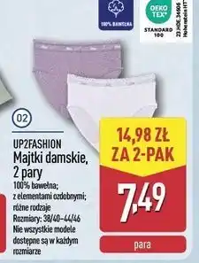 ALDI UP2FASHION Majtki damskie, 2 pary oferta