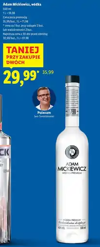 Lidl Adam Mickiewicz, wódka oferta