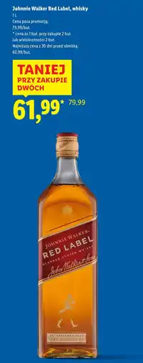 Lidl Johnnie Walker Red Label, whisky (1 l) oferta