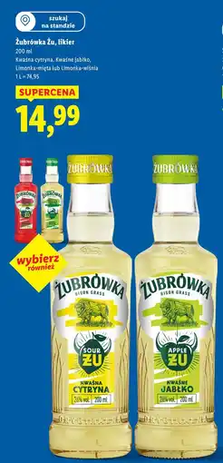 Lidl Żubrówka Żu, likier oferta