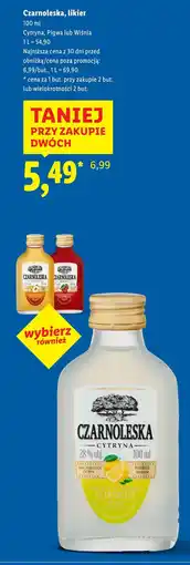 Lidl Czarnoleska, likier (Cytryna, Pigwa lub Wiśnia) oferta