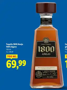 Lidl Tequila 1800 Anejo 100% Agave oferta