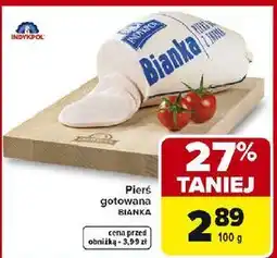 Carrefour Pierś gotowana z indyka bianka Indykpol oferta