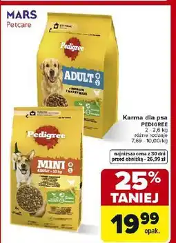 Carrefour Karma dla psa małych ras drób i warzywa Pedigree Vital oferta